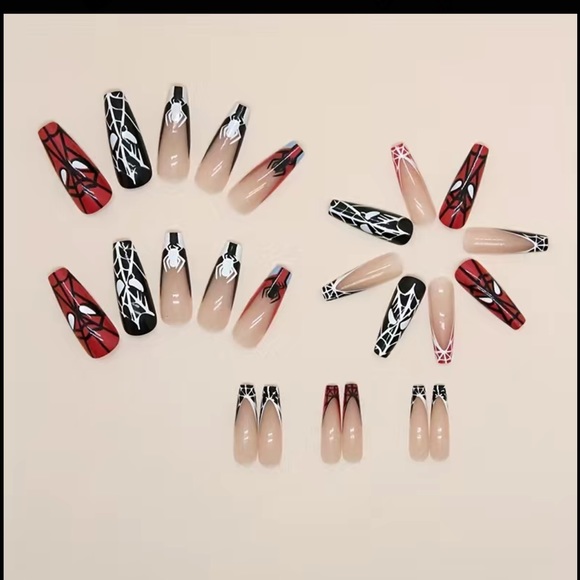 24 pc miss match Spider-Man press on nails - Picture 2 of 4